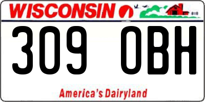 WI license plate 309OBH