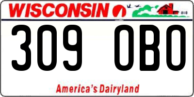 WI license plate 309OBO