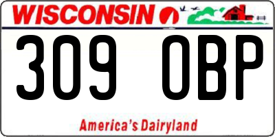 WI license plate 309OBP