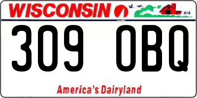 WI license plate 309OBQ