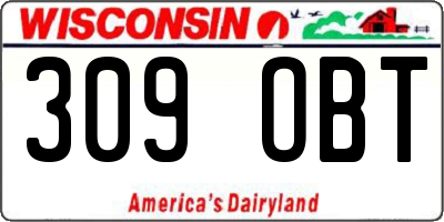 WI license plate 309OBT