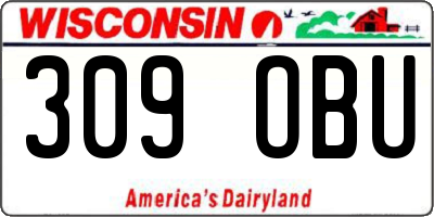 WI license plate 309OBU
