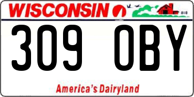 WI license plate 309OBY