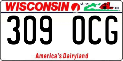 WI license plate 309OCG