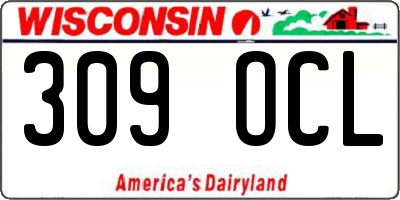 WI license plate 309OCL