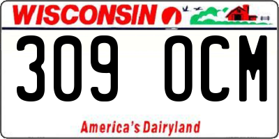WI license plate 309OCM