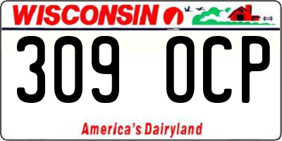 WI license plate 309OCP