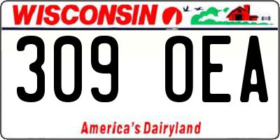 WI license plate 309OEA