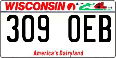 WI license plate 309OEB