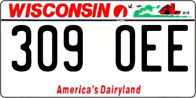 WI license plate 309OEE