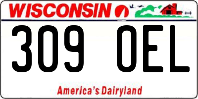 WI license plate 309OEL