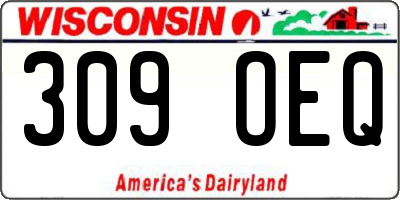 WI license plate 309OEQ