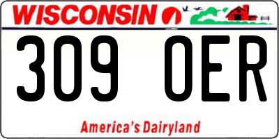WI license plate 309OER