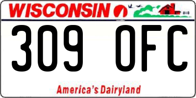 WI license plate 309OFC