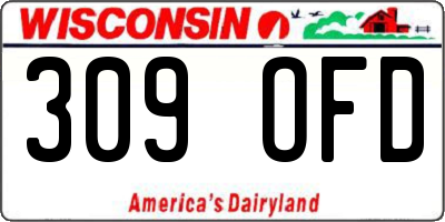 WI license plate 309OFD