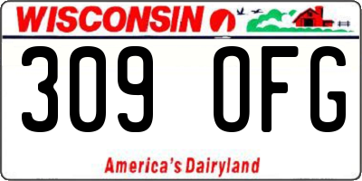 WI license plate 309OFG