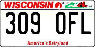 WI license plate 309OFL