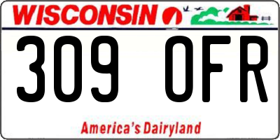 WI license plate 309OFR