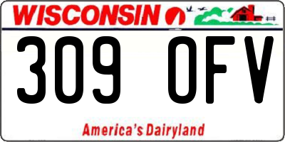 WI license plate 309OFV