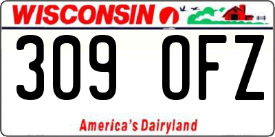 WI license plate 309OFZ