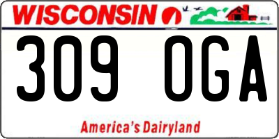 WI license plate 309OGA