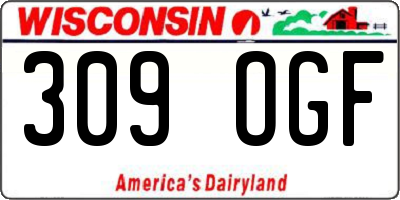 WI license plate 309OGF