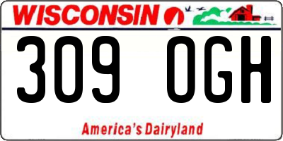 WI license plate 309OGH