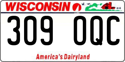 WI license plate 309OQC