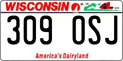 WI license plate 309OSJ