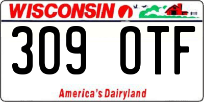 WI license plate 309OTF