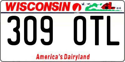 WI license plate 309OTL