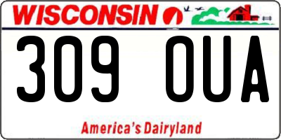 WI license plate 309OUA