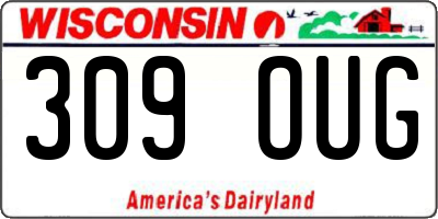 WI license plate 309OUG