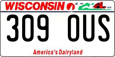 WI license plate 309OUS
