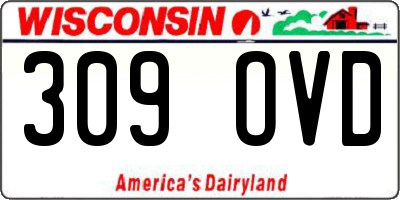 WI license plate 309OVD