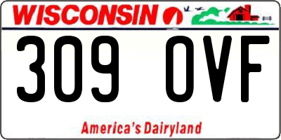 WI license plate 309OVF