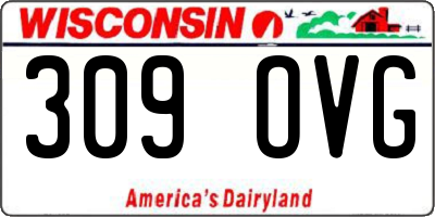 WI license plate 309OVG