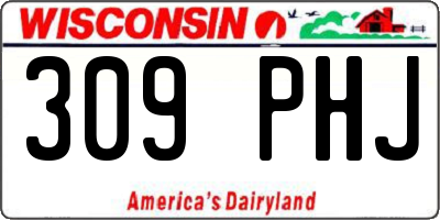 WI license plate 309PHJ