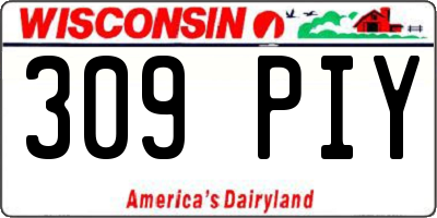 WI license plate 309PIY