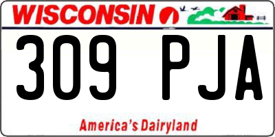 WI license plate 309PJA