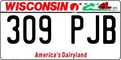 WI license plate 309PJB