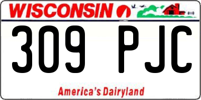 WI license plate 309PJC