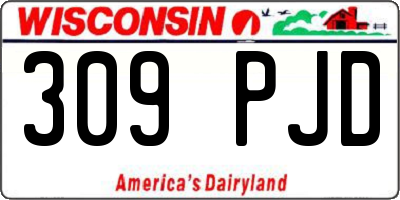 WI license plate 309PJD