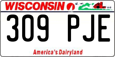 WI license plate 309PJE
