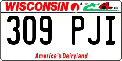WI license plate 309PJI