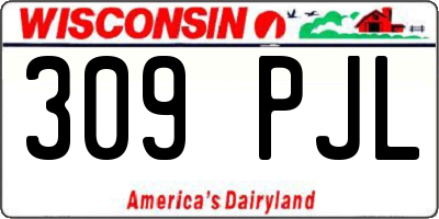 WI license plate 309PJL