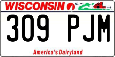 WI license plate 309PJM
