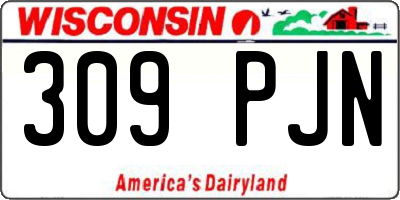 WI license plate 309PJN