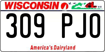 WI license plate 309PJO