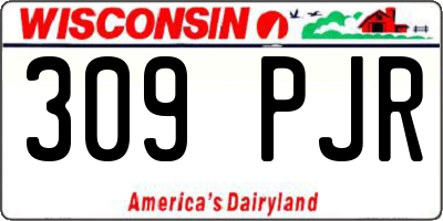 WI license plate 309PJR